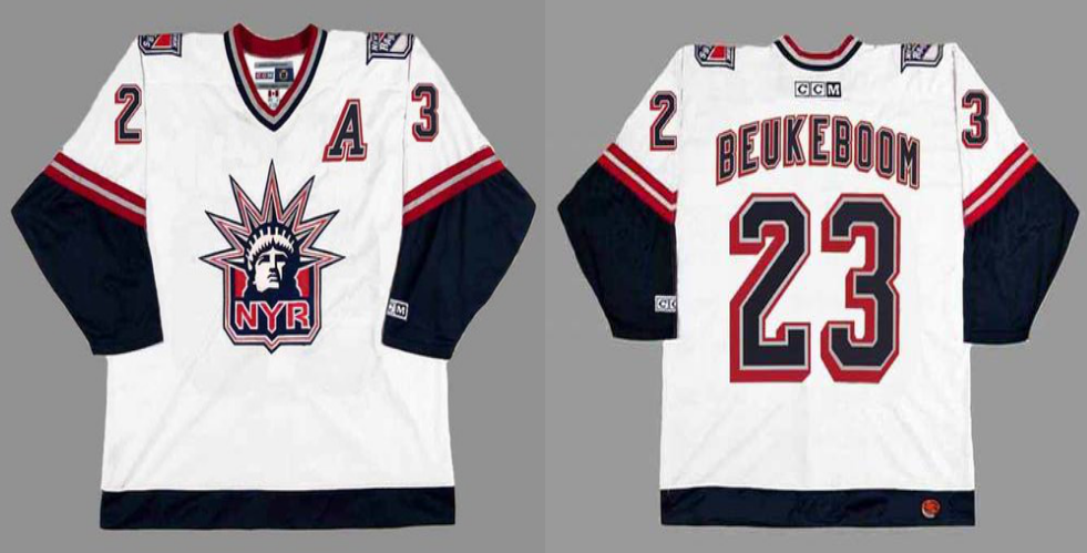2019 Men New York Rangers 23 Beukeboom white CCM NHL jerseys
